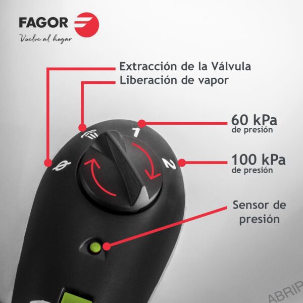 Fagor Rapid Xpress olla a presión súper rápida, fabricada en acero inoxidable 18/10 - Imagen 2