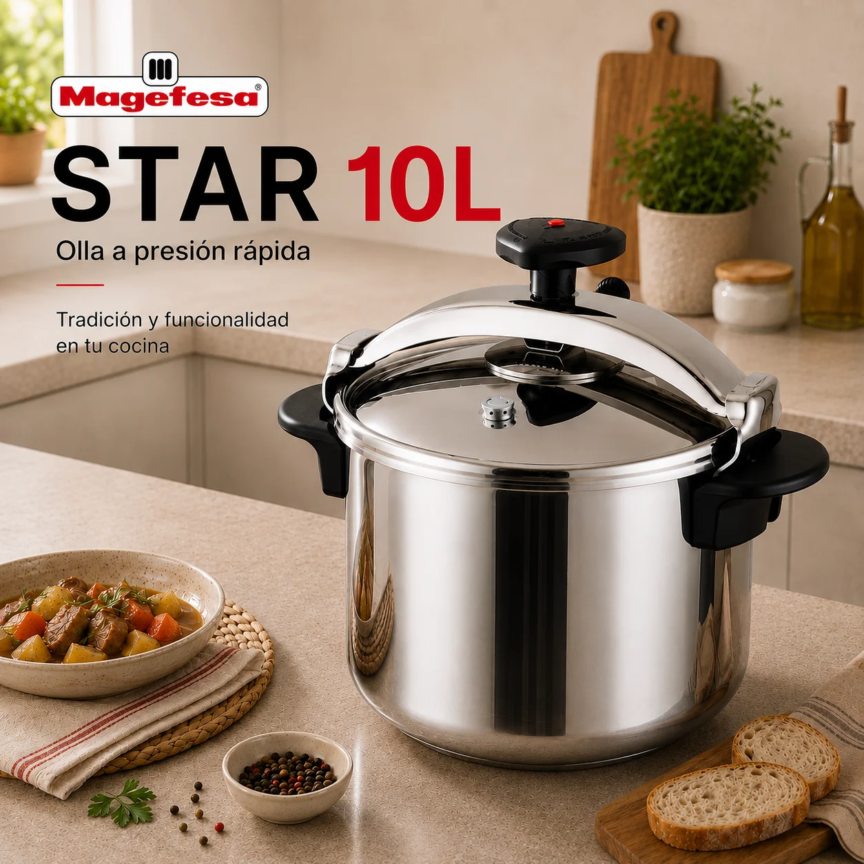 Olla a Presión Magefesa Star Recta 10 Litros