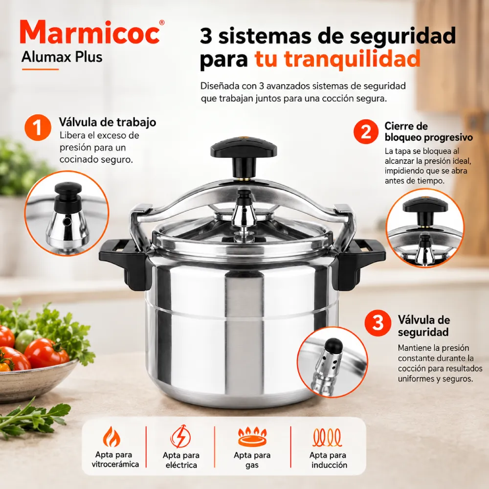 Sistemas de seguridad y compatibilidad Marmicoc Alumax Plus