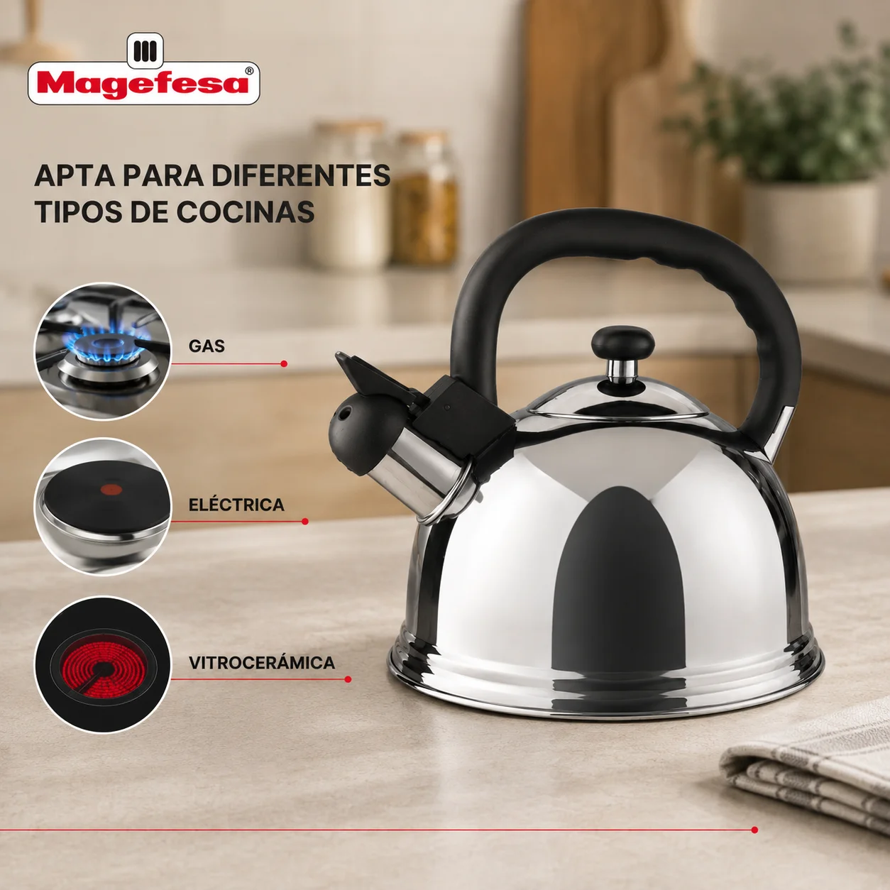 Compatibilidad de la Tetera Magefesa Casia 2,6 Litros