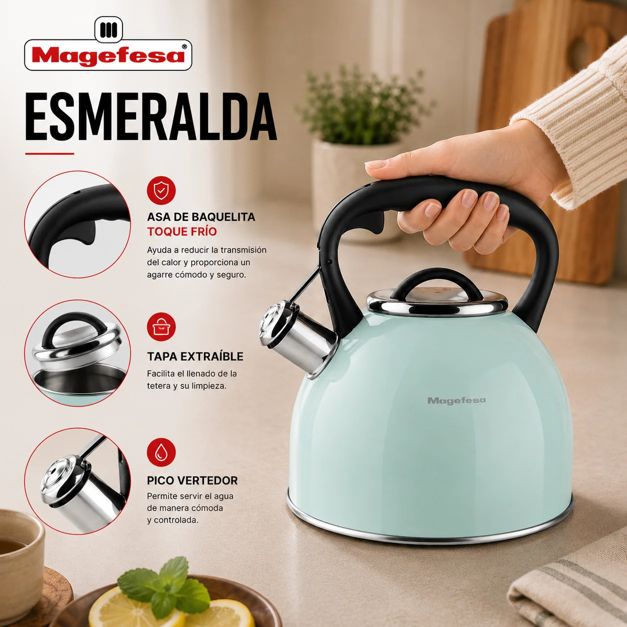 Compatibilidad de la Tetera Magefesa Esmeralda 2,8 Litros