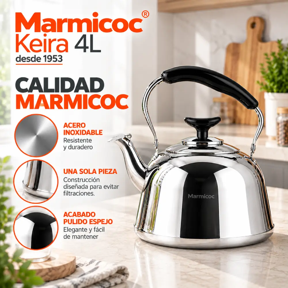 Características de la Tetera Marmicoc Keira 4 Litros