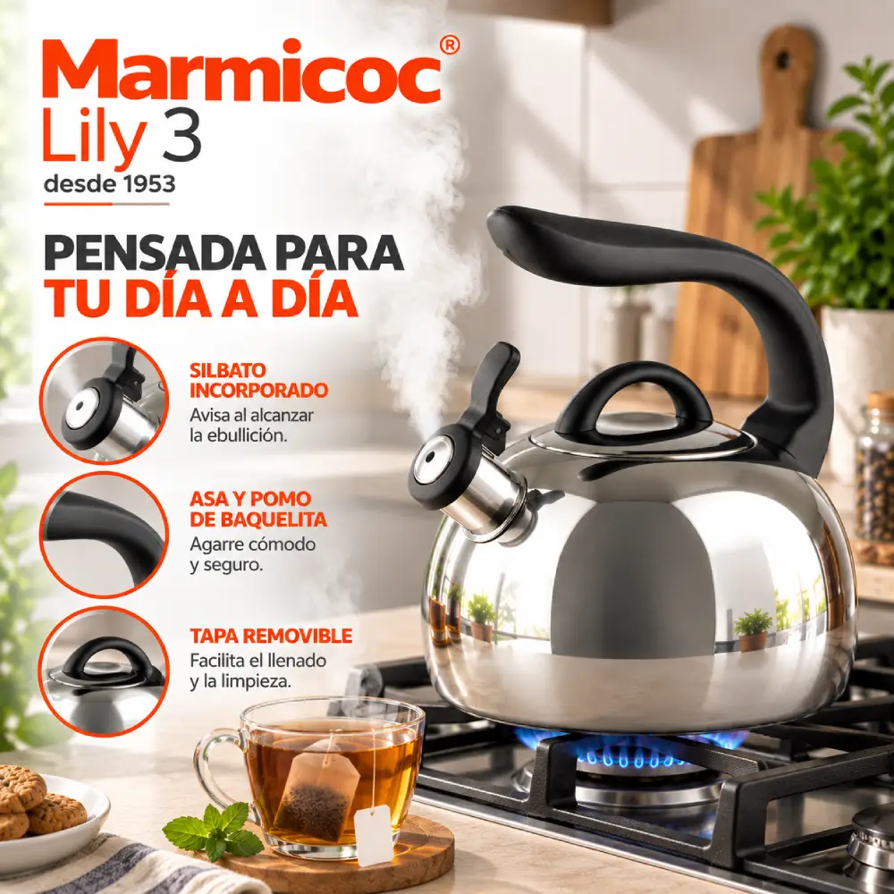 Compatibilidad de la Tetera Marmicoc Lily 2,8 Litros