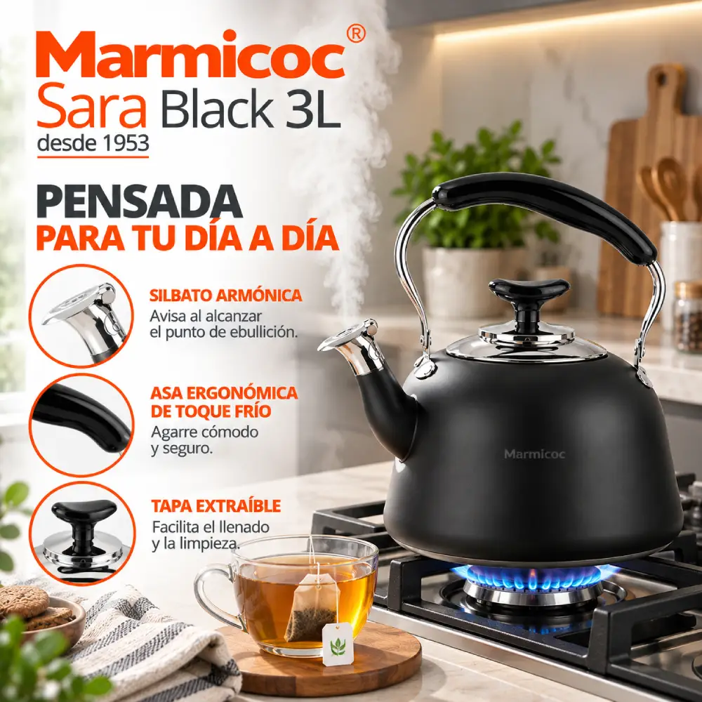 Compatibilidad de la Tetera Marmicoc Sara Black 3 Litros