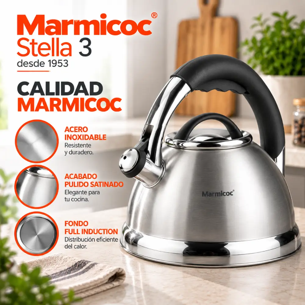 Características de la Tetera Marmicoc Stella 2,6 Litros