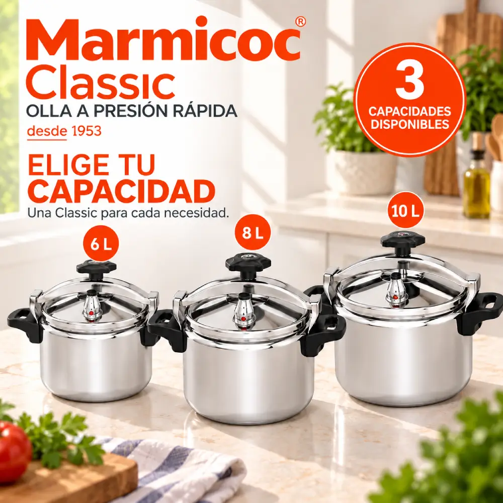 Sistemas de seguridad de la Olla a Presión Marmicoc Clásica