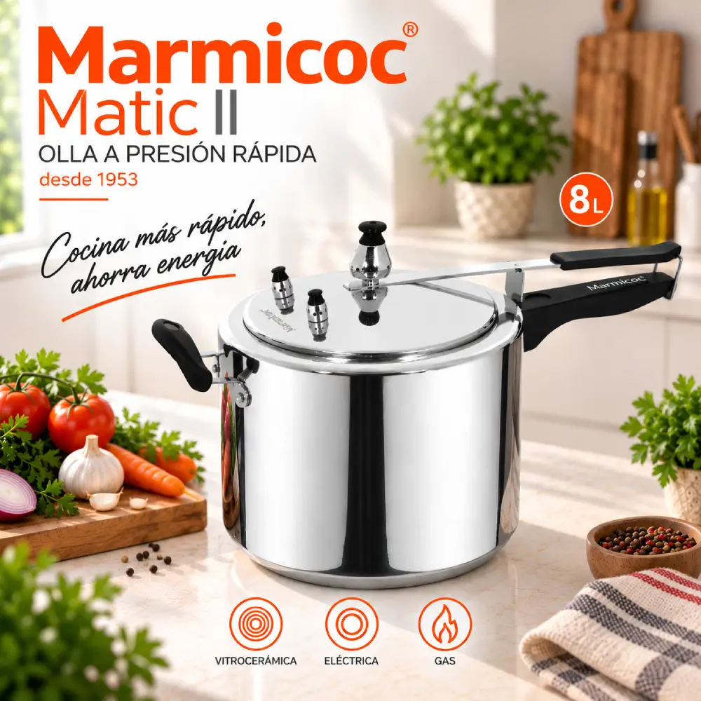 Olla a Presión Marmicoc Matic II 8 Litros